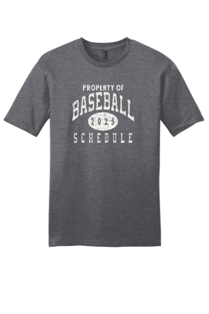 Property of Baseball Schedule Adult Tshirt