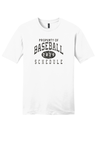 Property of Baseball Schedule Adult Tshirt