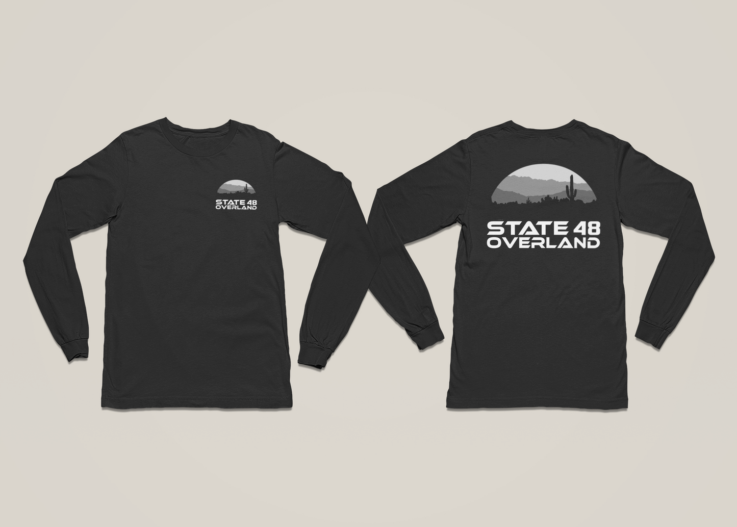 Grey Camo State 48 Overland Long Sleeve Tee