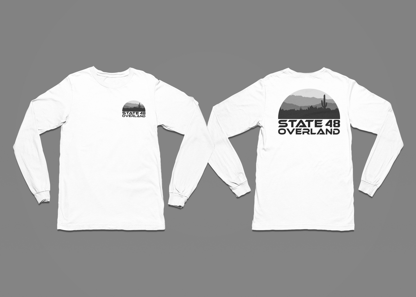 Grey Camo State 48 Overland Long Sleeve Tee