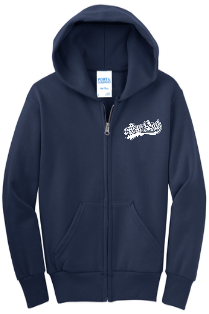 Youth Full Zip Mesa Verde Cursive logo Hoodie