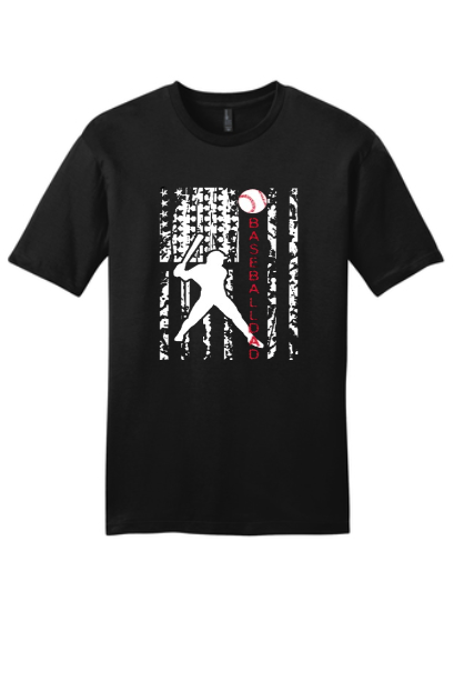 Baseball Dad Flag Tshirt