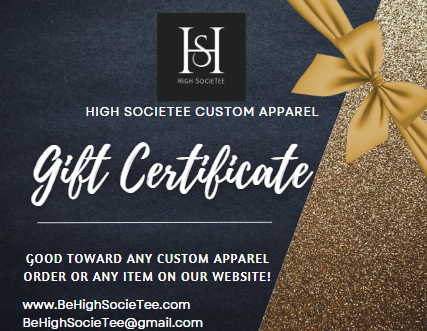 Custom Apparel Gift Card