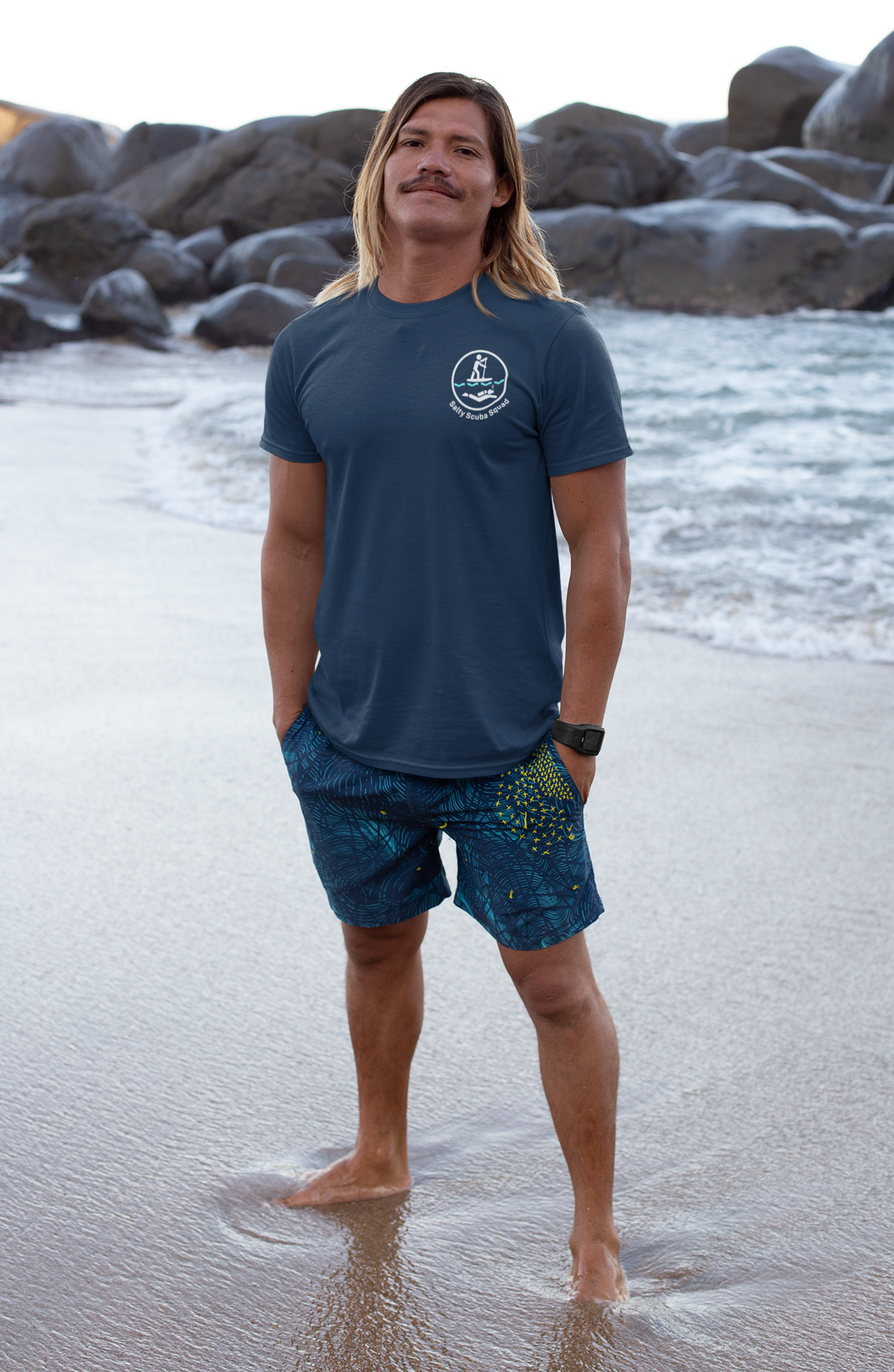 Salty Scuba Squad T-Shirt - Navy